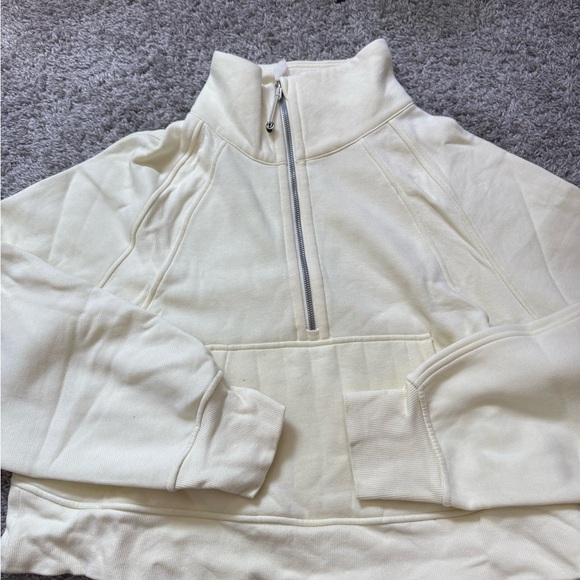 Cream Quarter-Zip Pullover - Picture 1 of 3